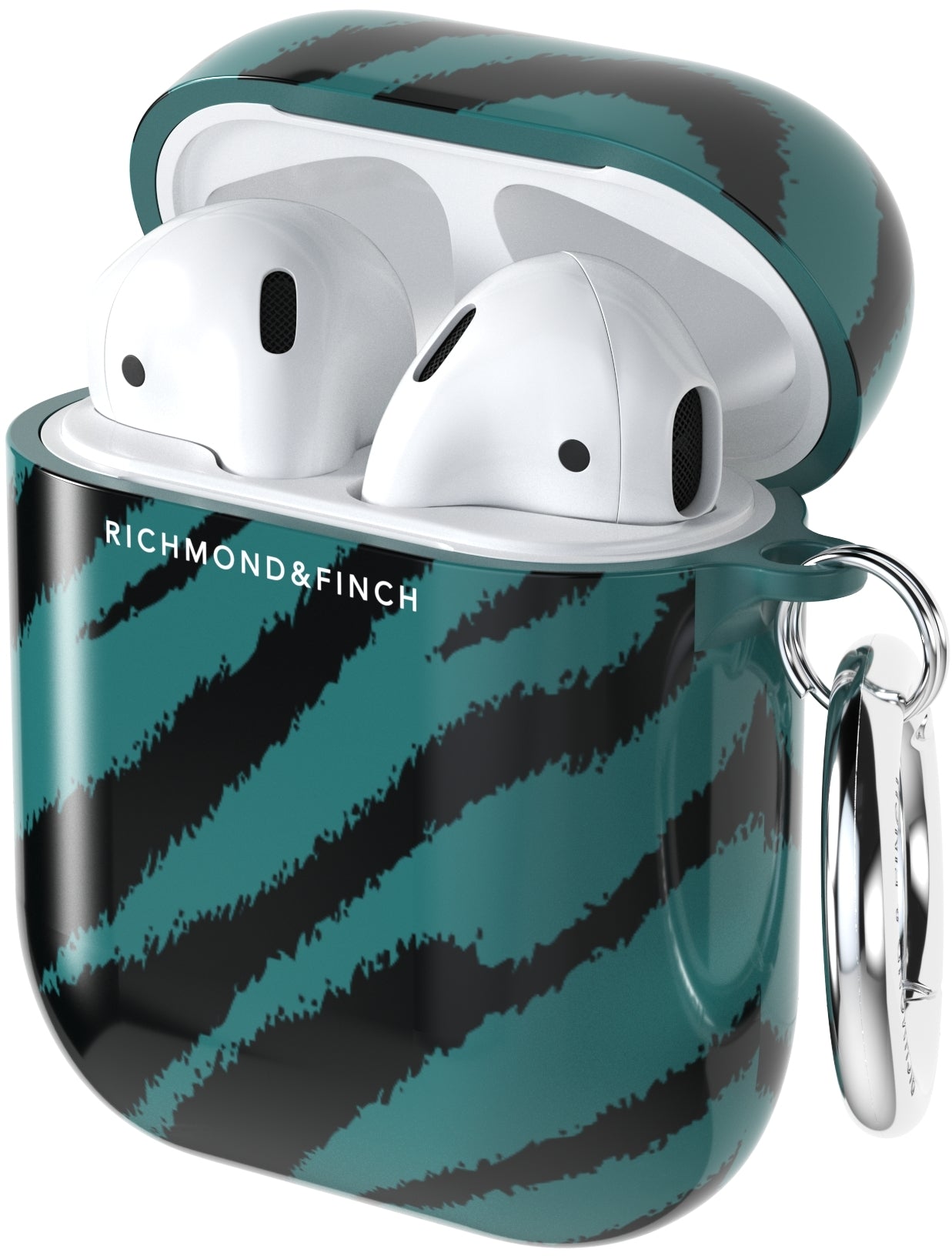 Richmond & Finch Freedom Series Apple Airpod Emerald Zebra