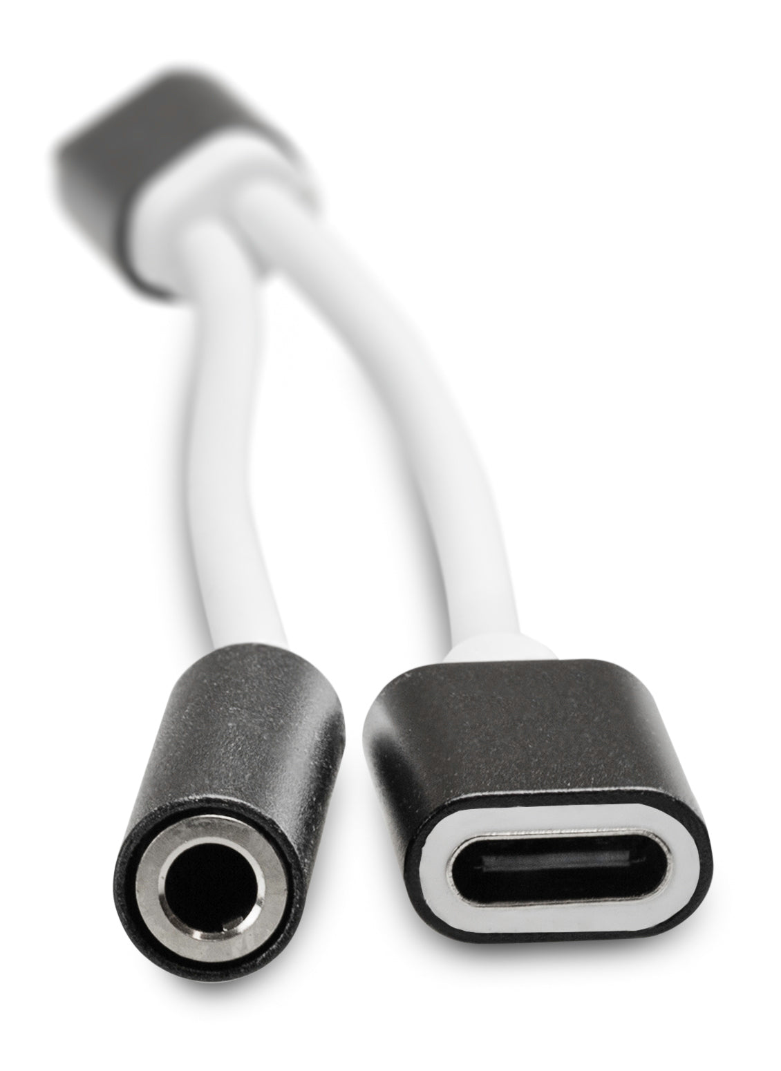 Xccess Usb-C Splitter With 3.5Mm Jack White/Black