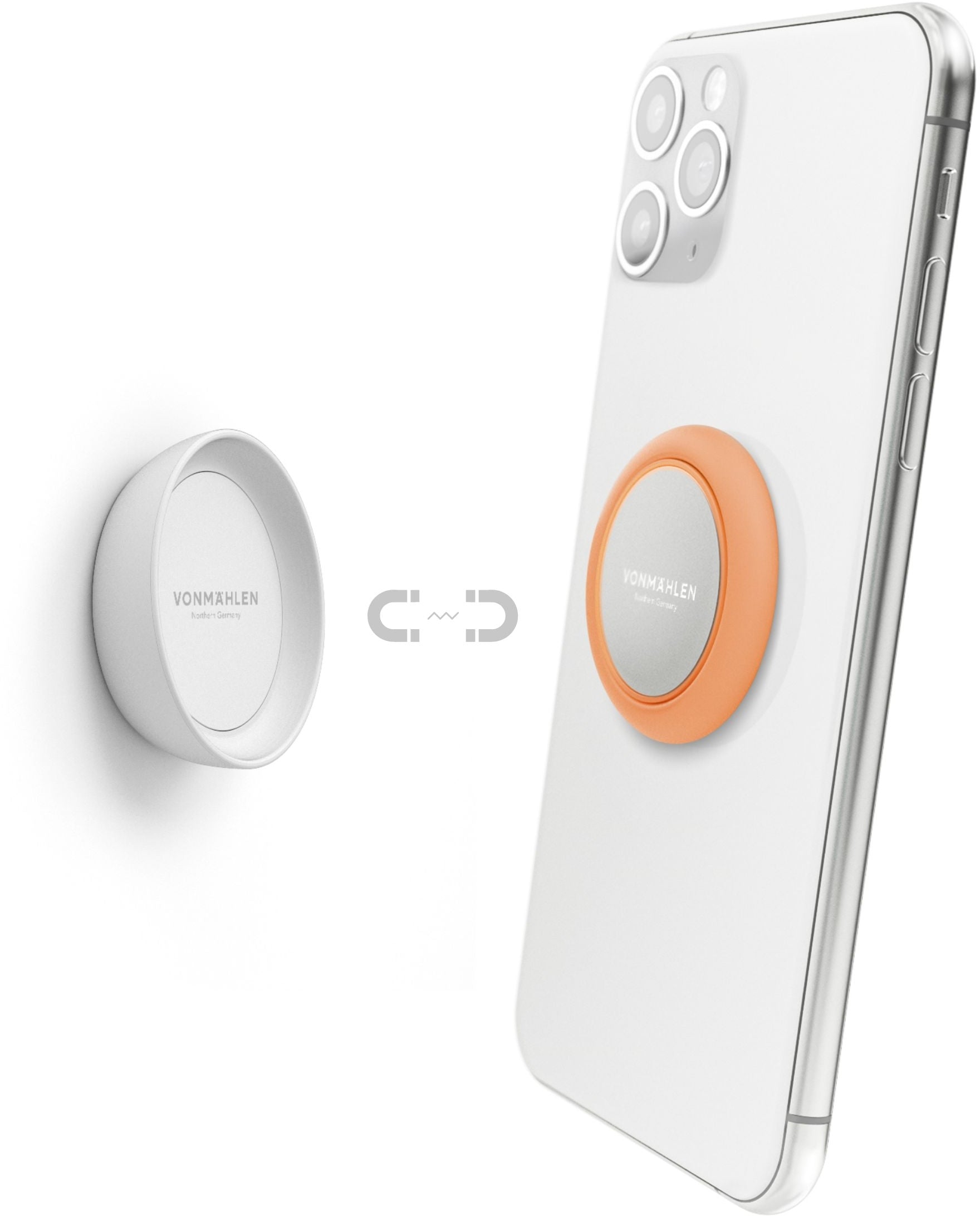 Vonmählen Backflip Signature Phone Grip + Magnetic Dot Peach