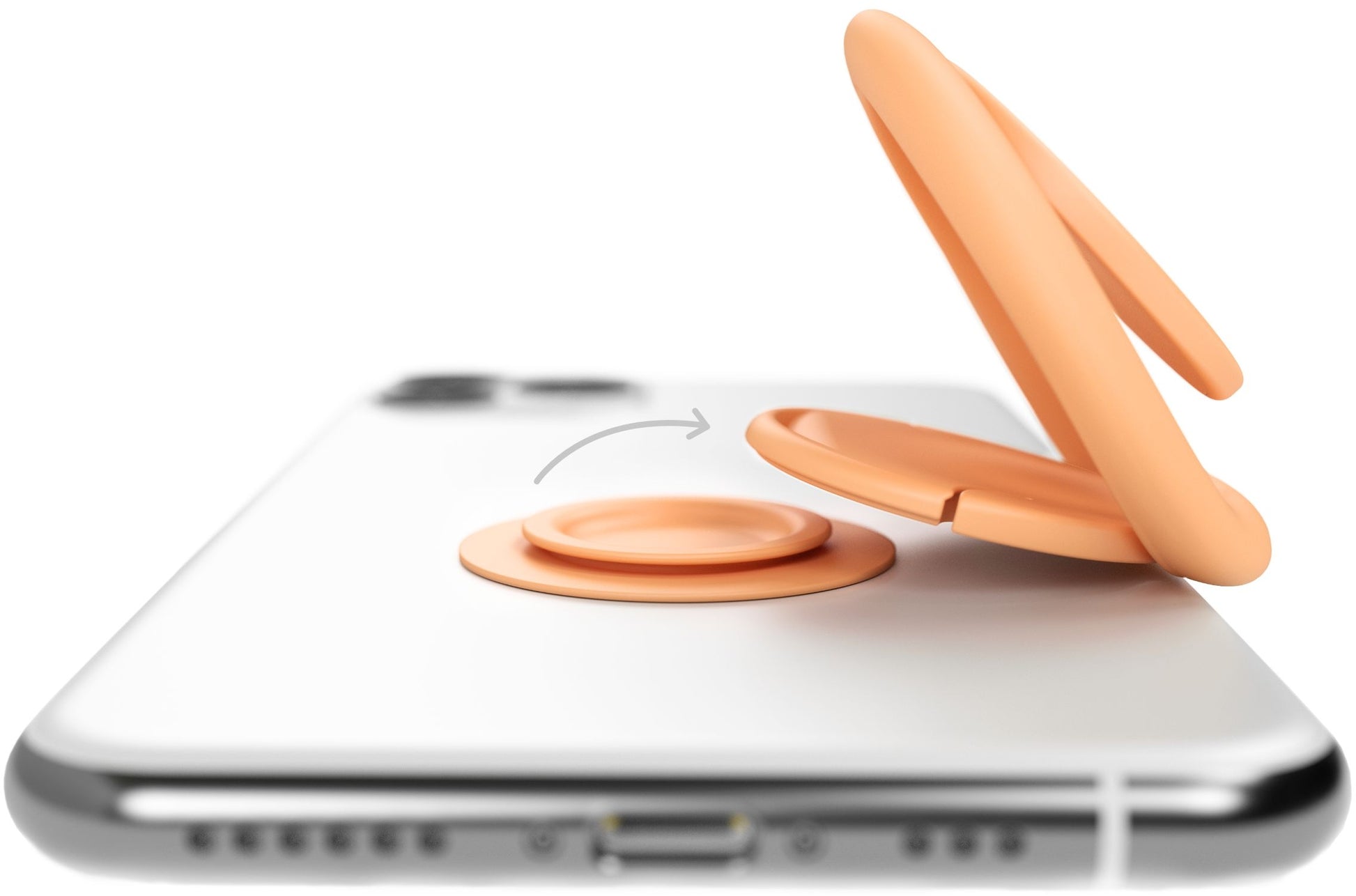 Vonmählen Backflip Signature Phone Grip + Magnetic Dot Peach