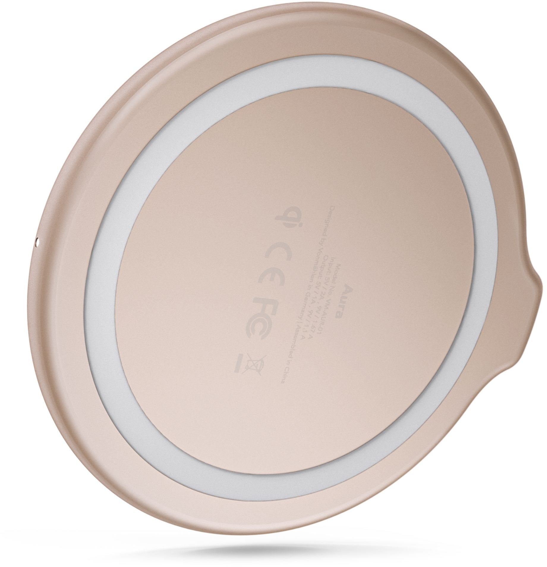 Vonmählen Aura Wireless Charging Pad Glass 7.5W/10W/15W Cool Grey/Rose Gold