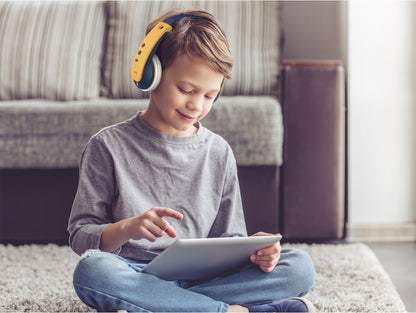 Jvc Ha-Kd10W Jvc Kids Tinyphones Wireless Headphone Yellow/Blue