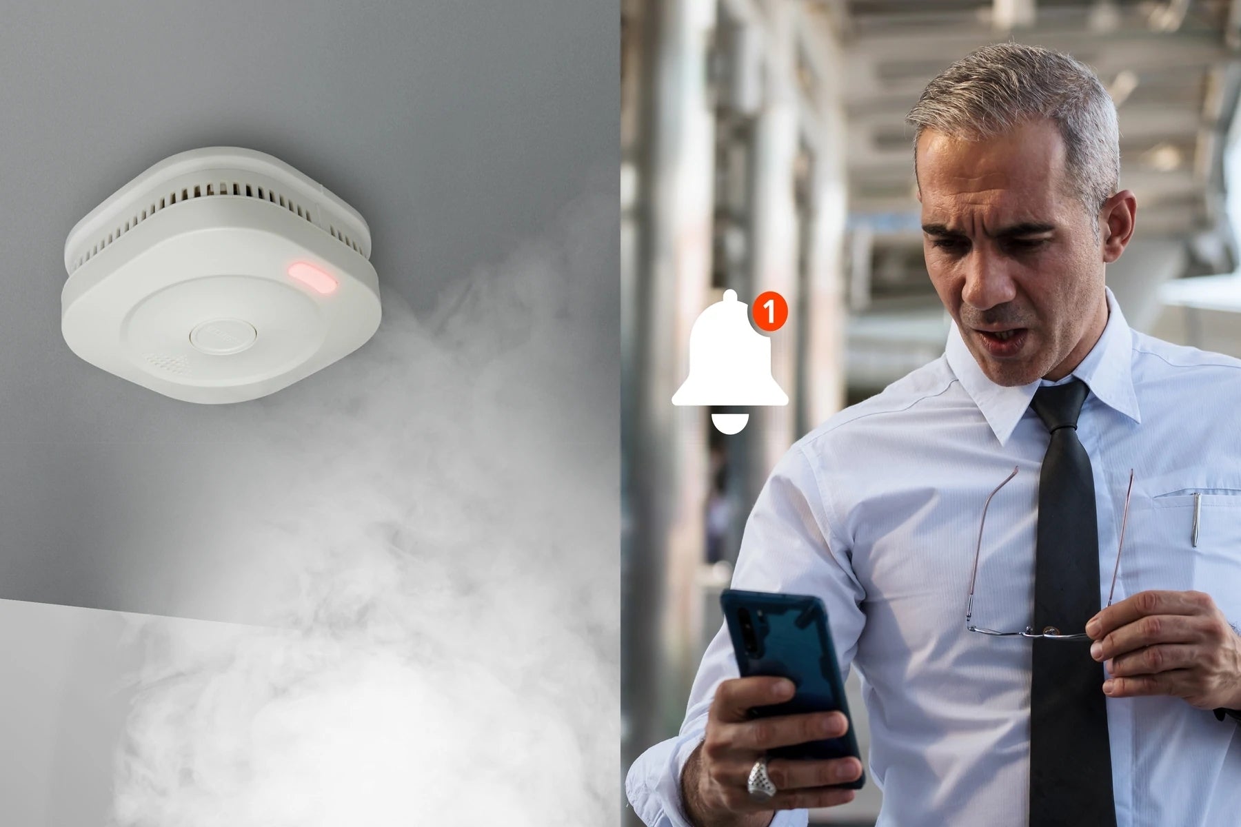Alecto Smart Wifi Smoke Detector White
