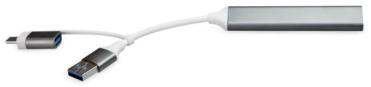 Xccess Usb-C Multi-Hub To 4 Usb Grey