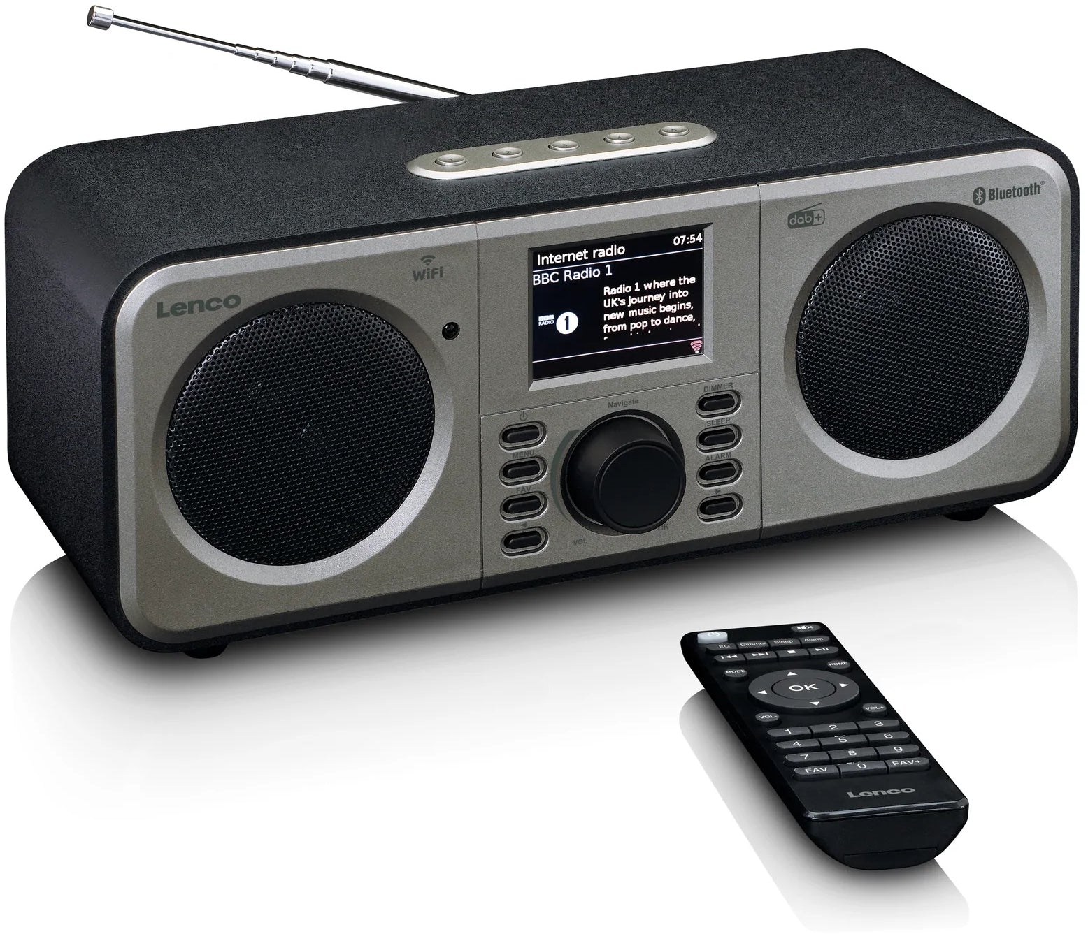 Lenco Dir-141Bk Lenco Internet Dab+ Bluetooth Radio Black/Silver