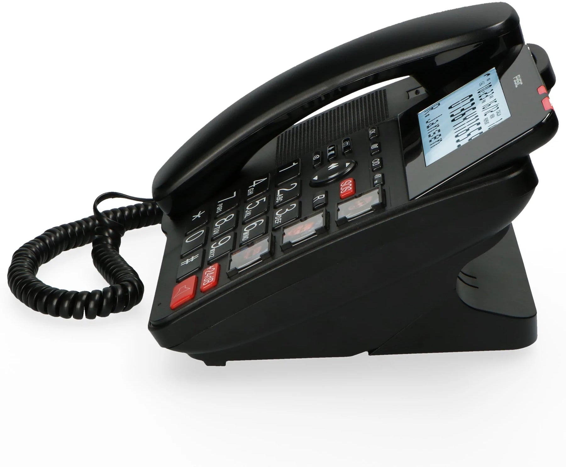 Fysic Fx-3960 Fysic Big Button Huistelefoon + Antwoordapparaat + Draadloze Sos Paniekknop Black