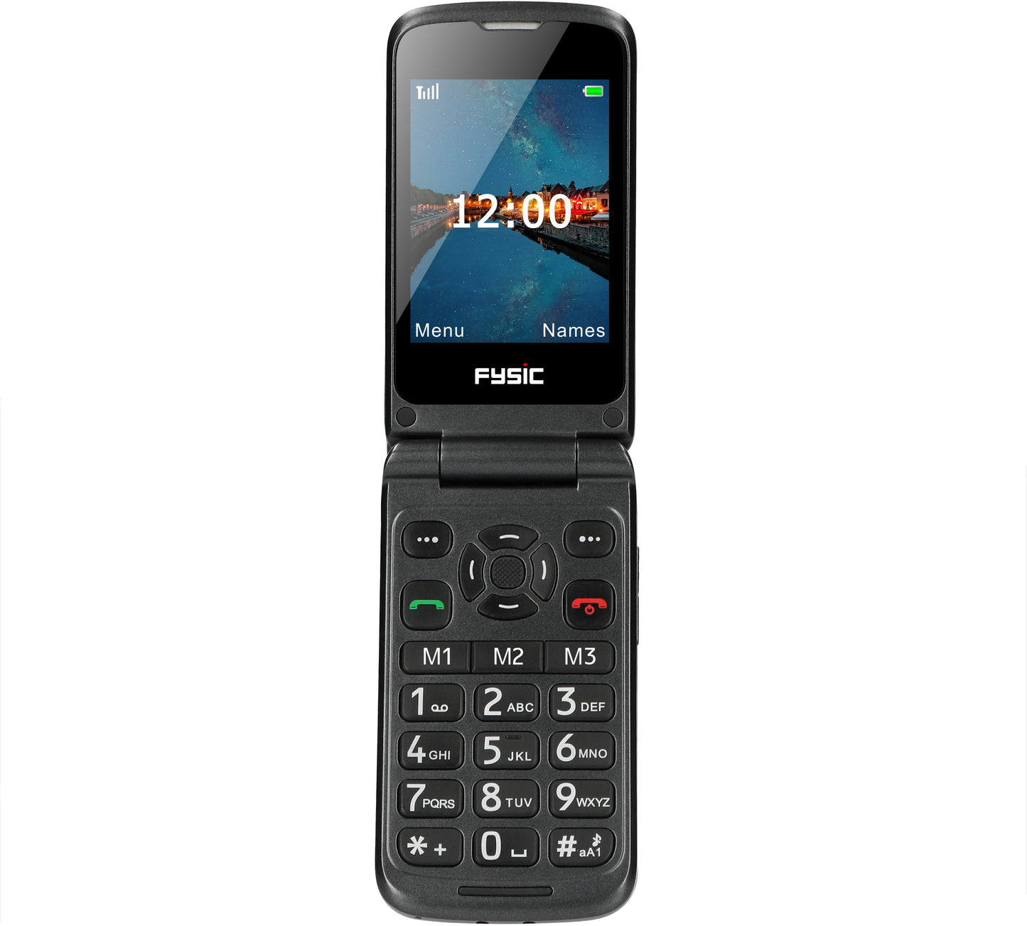 Fysic F15 Fysic Big Button Klap Gsm 4G Black