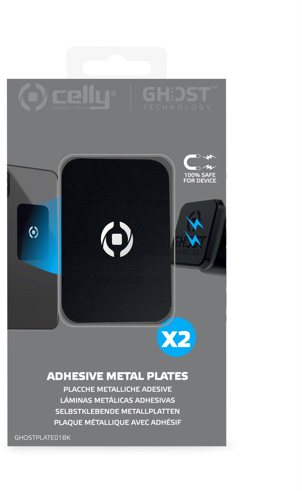 Celly Ghostplate Universal Magnetic Plate Black