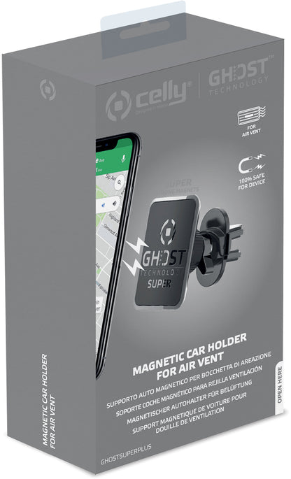 Celly Ghostsuperplus Universal Magnetic Car Holder Black