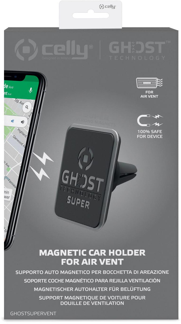 Celly Ghostsupervent Universal Magnetic Car Holder Black