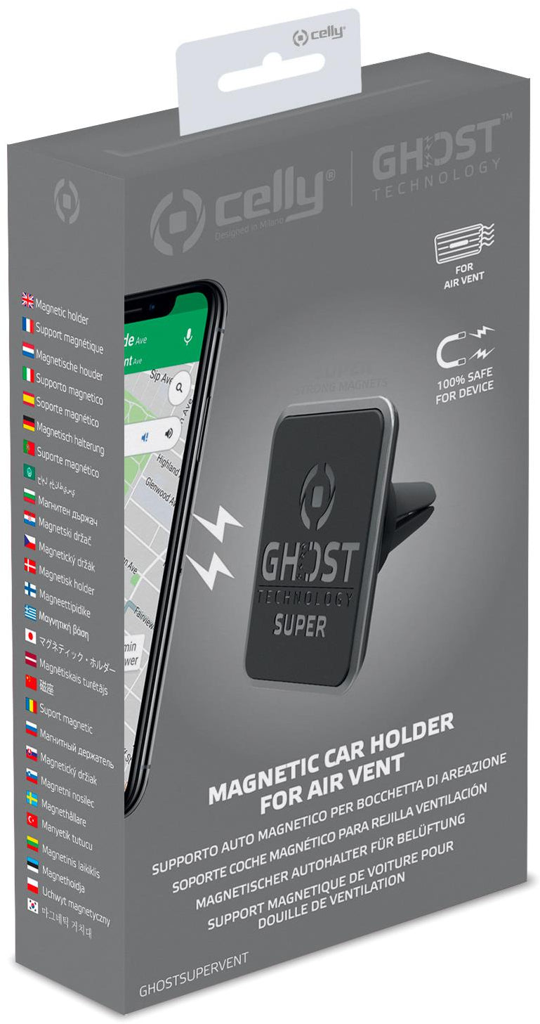 Celly Ghostsupervent Universal Magnetic Car Holder Black