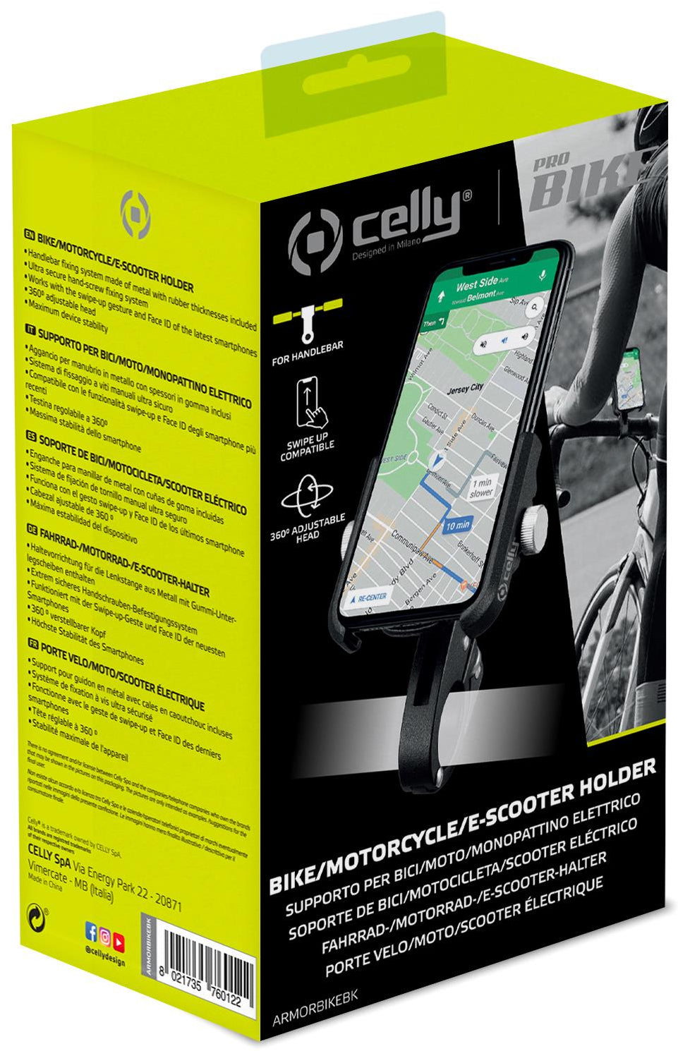 Celly Armorbike Universal Bike Holder Black