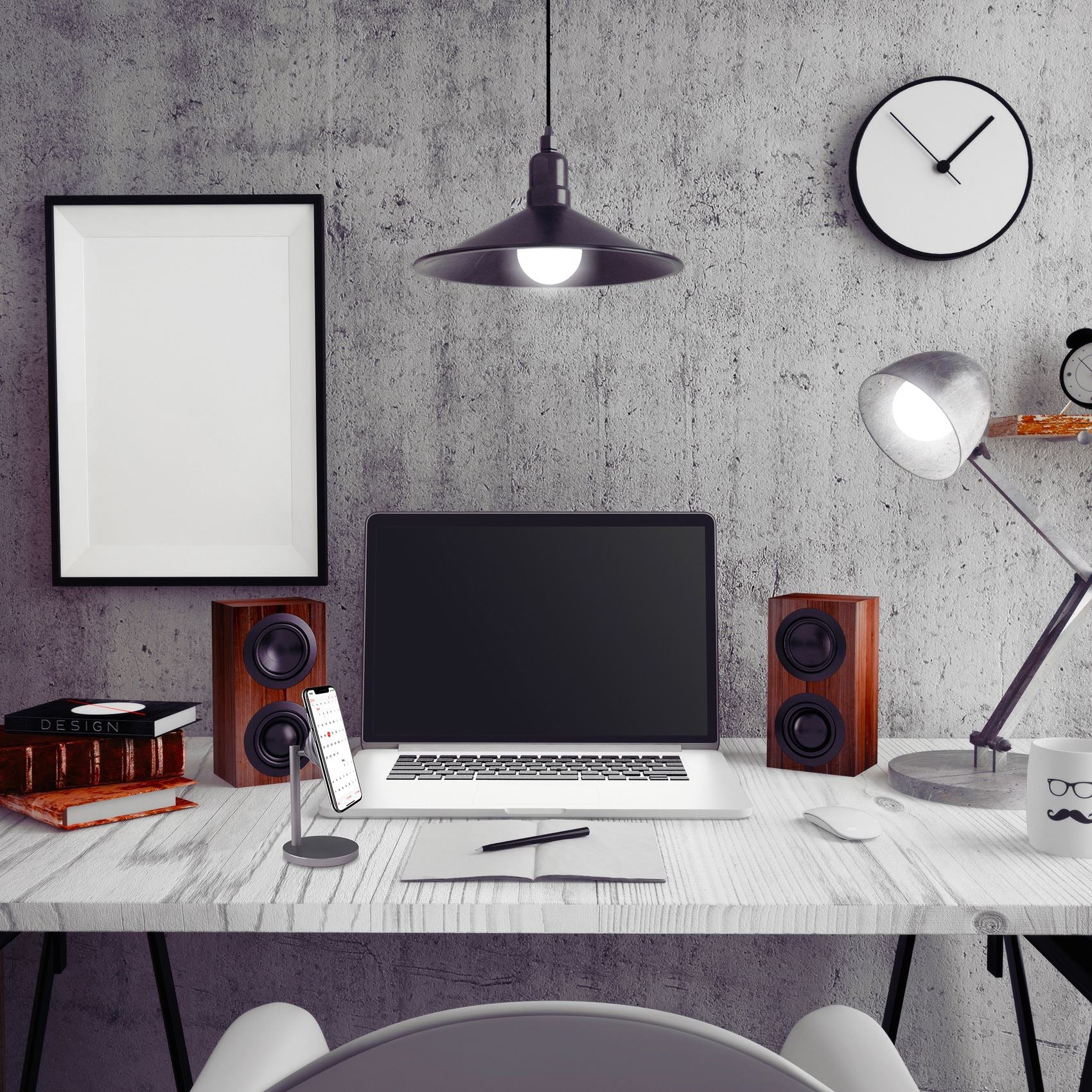 Celly Ghostdesk Universal Magnetic Desk Holder Dark Grey
