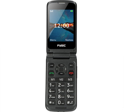 Fysic F15 Fysic Big Button Klap Gsm 4G Black Actie Pakket 5+1 Gratis