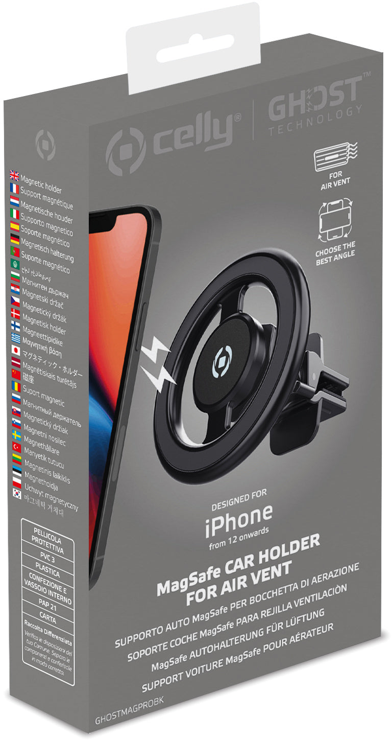 Celly Ghostmagpro Magsafe Car Holder Black