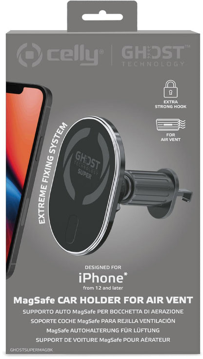Celly Ghostsupermag Magsafe Car Holder Black