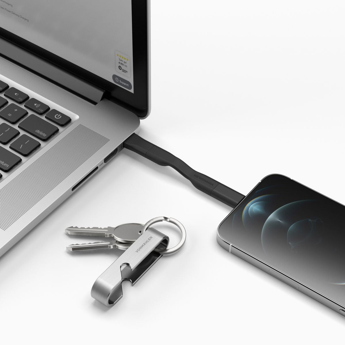 Vonmählen High Six 6In1 Fast Charging Cable Black/Silver