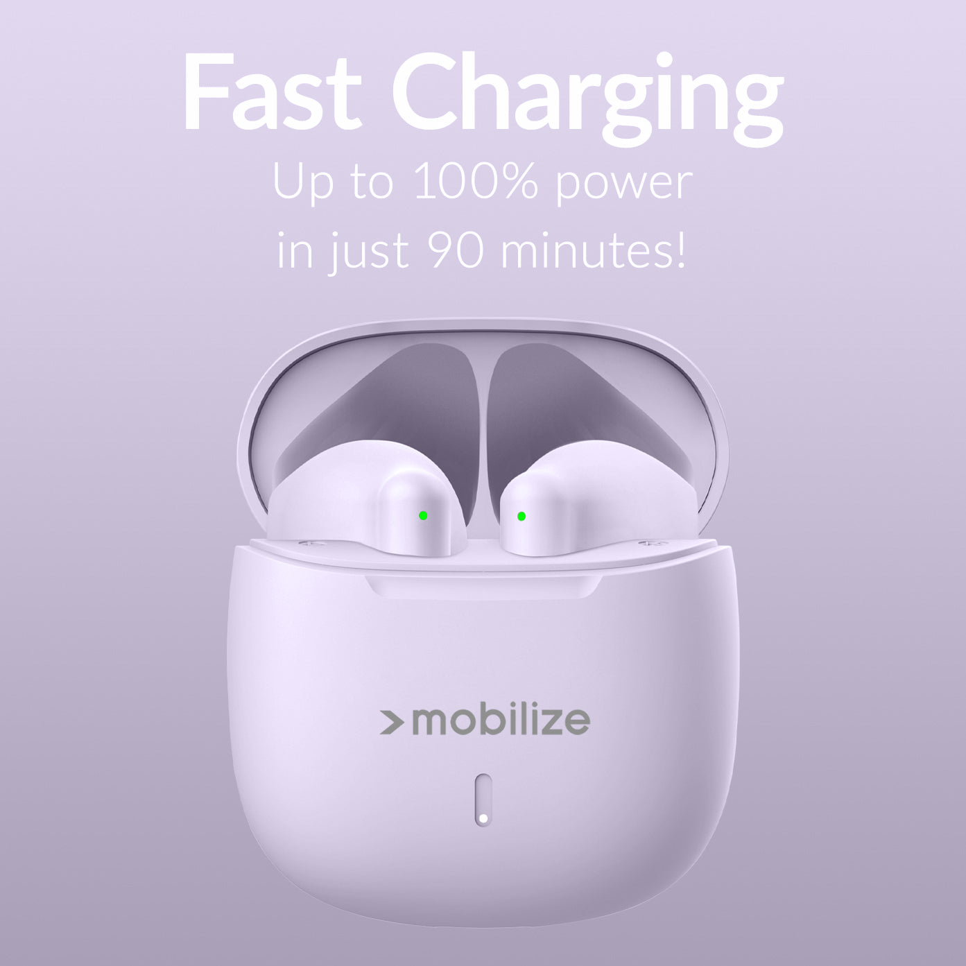 Mobilize Tws Earbuds Pastel Purple