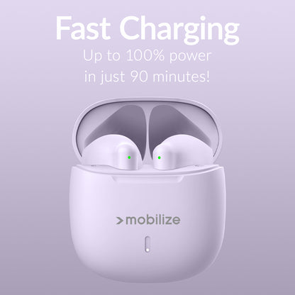 Mobilize Tws Earbuds Pastel Purple