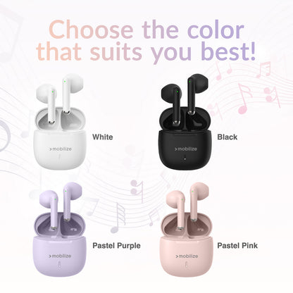 Mobilize Tws Earbuds Pastel Pink