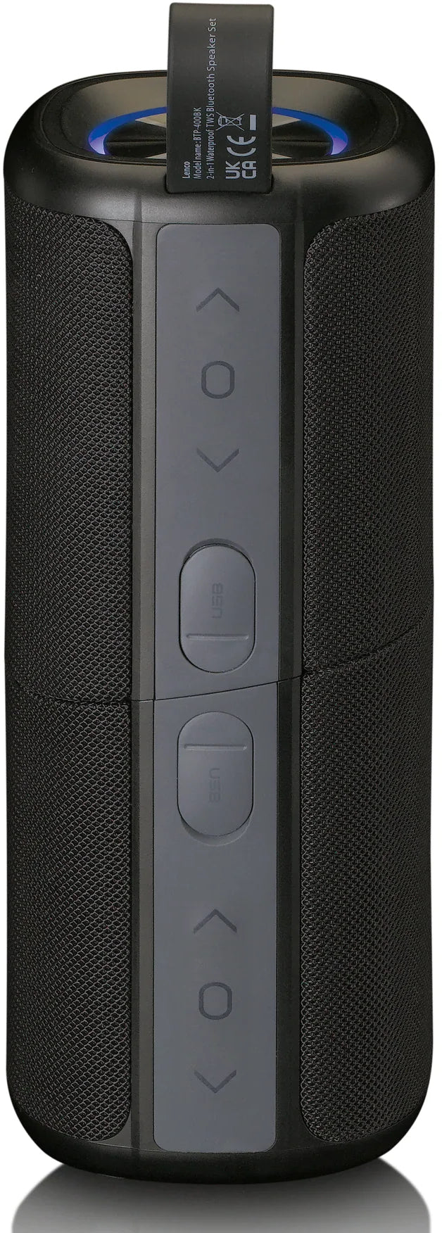 Lenco Btp-400Bk Lenco 2-In-1 Stereo Bluetooth Speaker Black