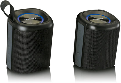 Lenco Btp-400Bk Lenco 2-In-1 Stereo Bluetooth Speaker Black