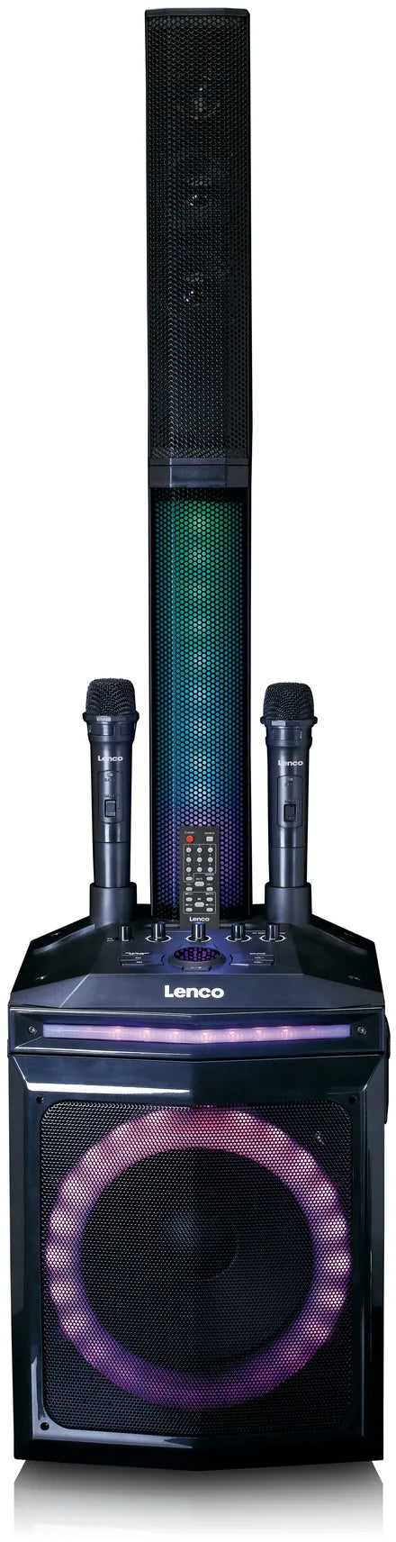 Lenco Pa-220Bk Lenco Bluetooth Party Speaker + Remote + 2 Microphones Black