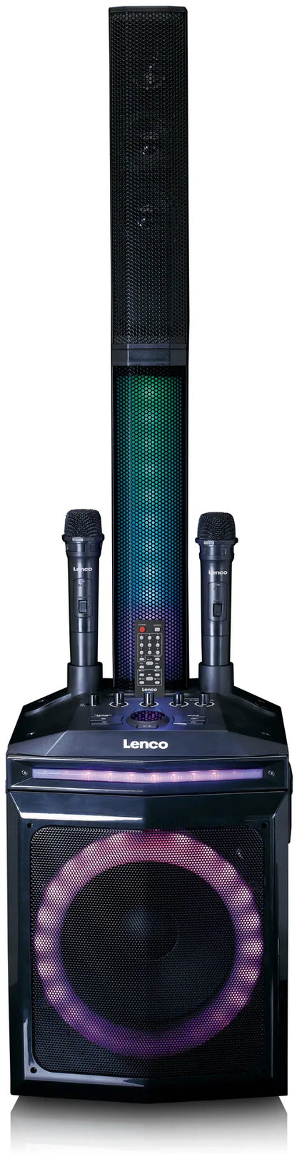 Lenco Pa-220Bk Lenco Bluetooth Party Speaker + Remote + 2 Microphones Black