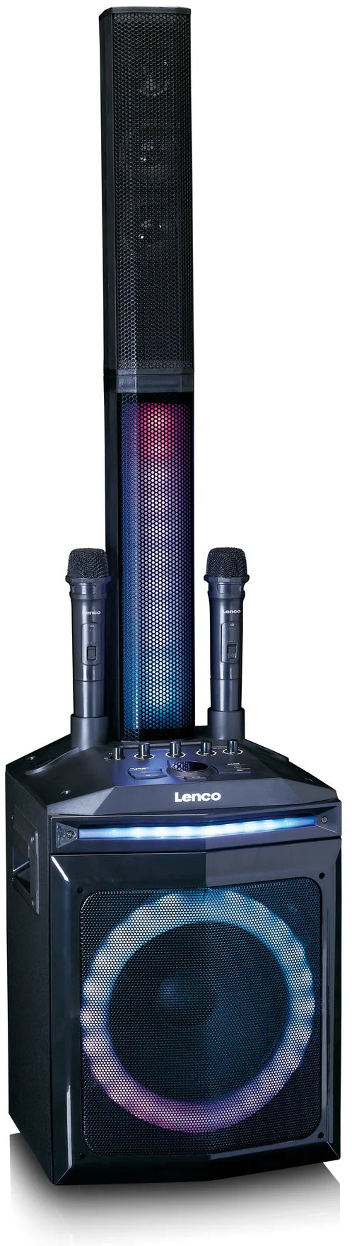 Lenco Pa-220Bk Lenco Bluetooth Party Speaker + Remote + 2 Microphones Black