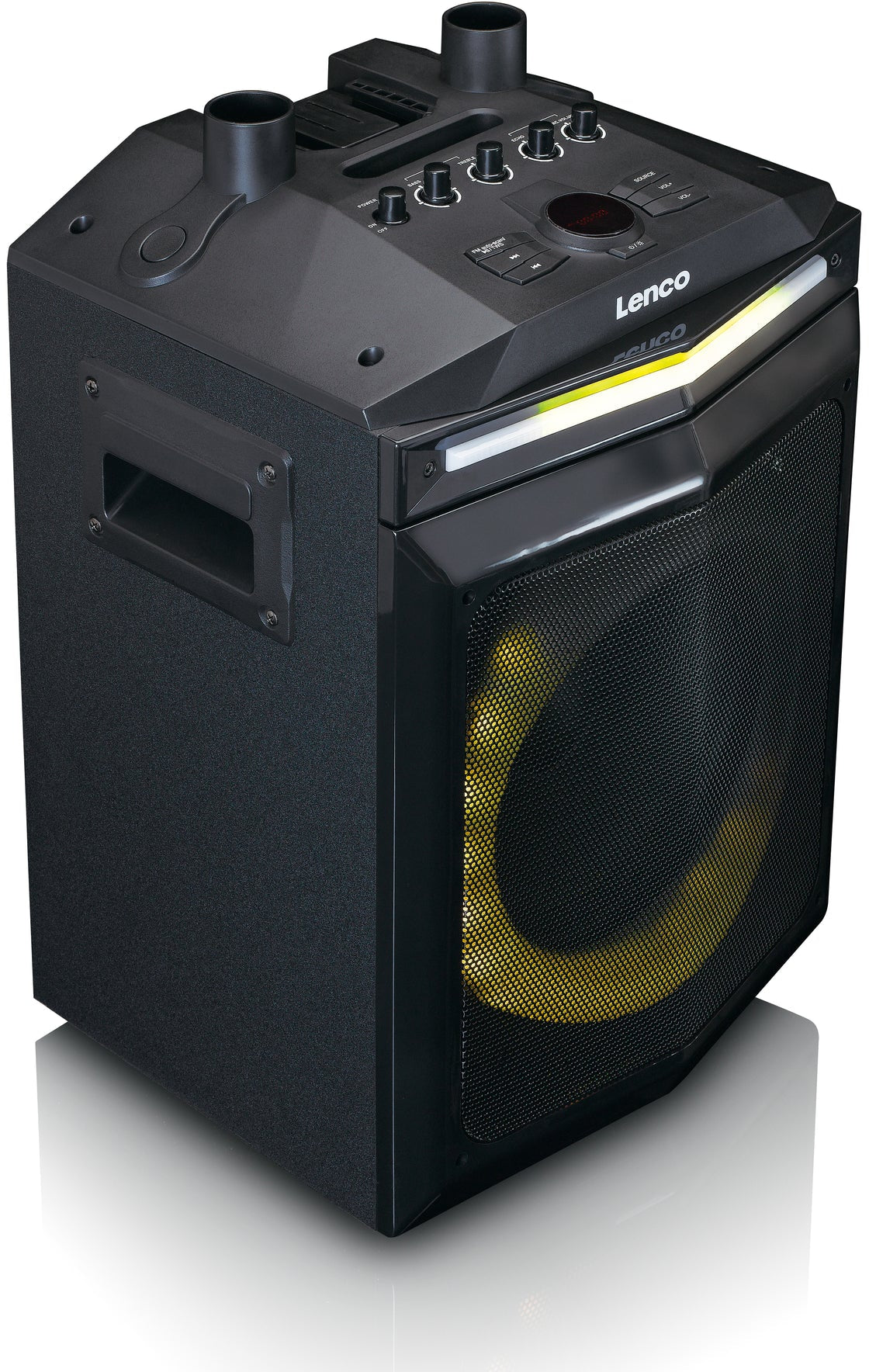 Lenco Pa-220Bk Lenco Bluetooth Party Speaker + Remote + 2 Microphones Black