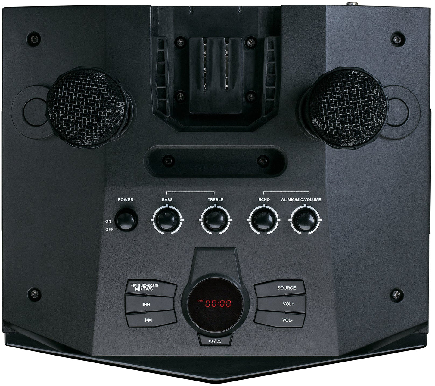 Lenco Pa-220Bk Lenco Bluetooth Party Speaker + Remote + 2 Microphones Black