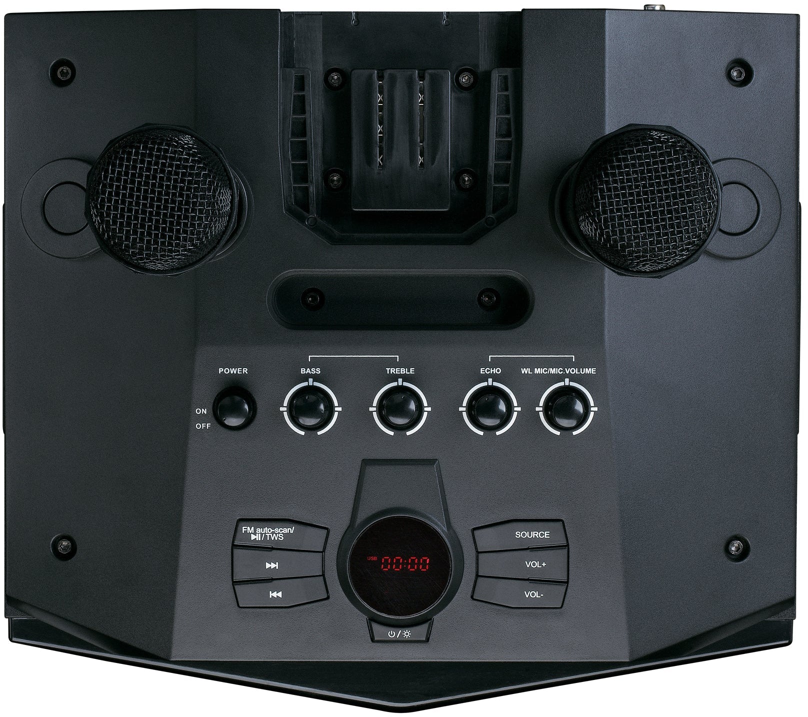 Lenco Pa-220Bk Lenco Bluetooth Party Speaker + Remote + 2 Microphones Black