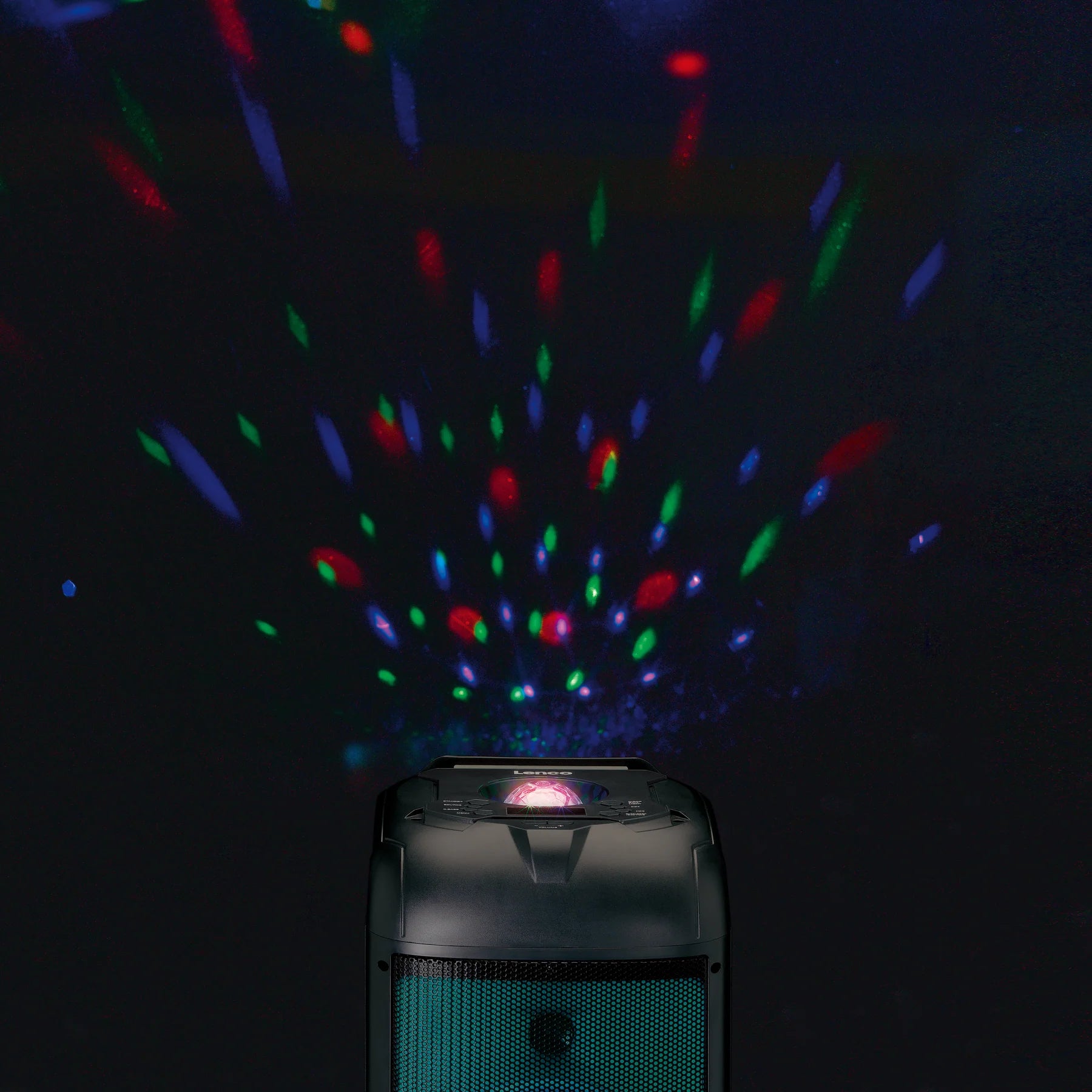 Lenco Pa-260Bk Lenco Bluetooth Party Speaker + Remote + 2 Microphones Black