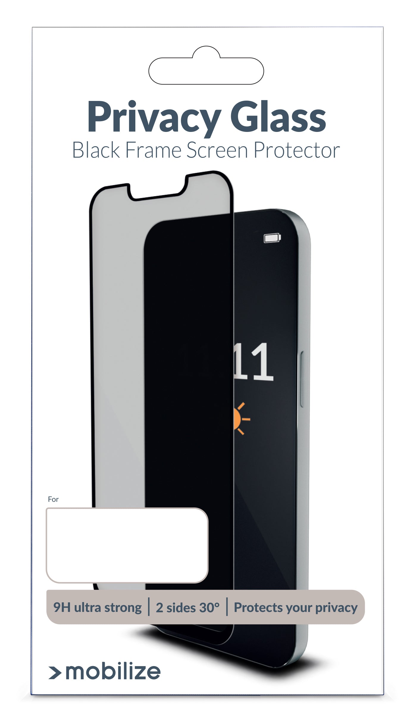 Mobilize Privacy Glass Screen Protector - Black Frame - For Samsung Galaxy S25 Edge 5G