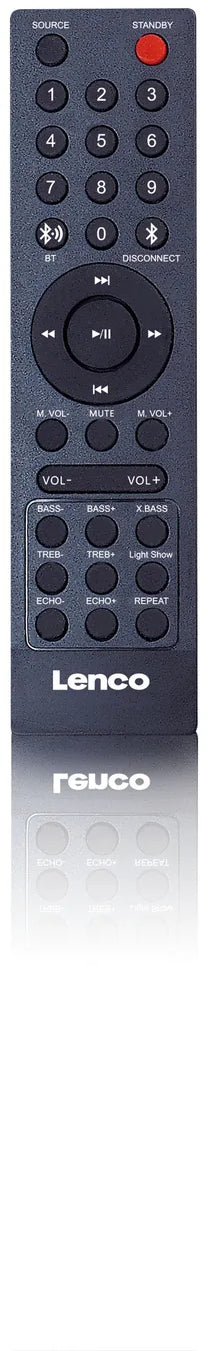 Lenco Pa-101Bk Lenco Bluetooth Party Speaker + Remote + Microphone Black