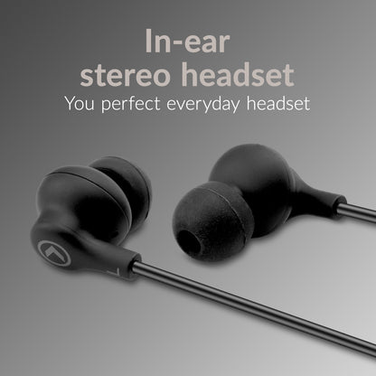 Mobilize In-Ear Stereo Headset With Remote 3.5Mm Black