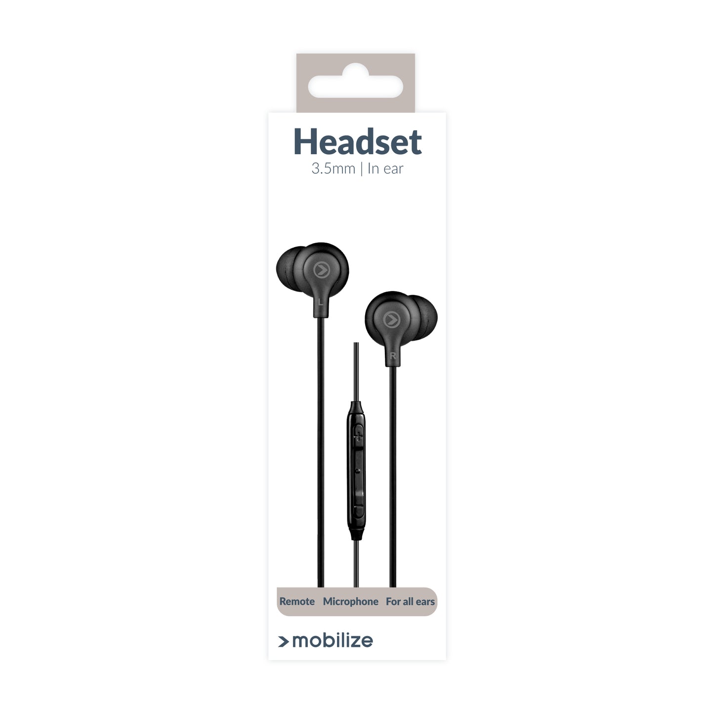 Mobilize In-Ear Stereo Headset With Remote 3.5Mm Black