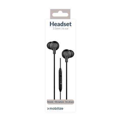 Mobilize In-Ear Stereo Headset With Remote 3.5Mm Black