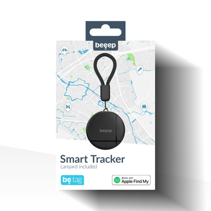 Beeep Betag Find My Tracker Black & Keychain Black - 1 Pack