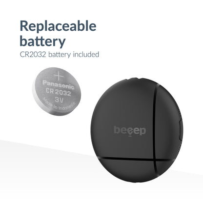 Beeep Betag Find My Tracker Black & Keychain Black - 1 Pack