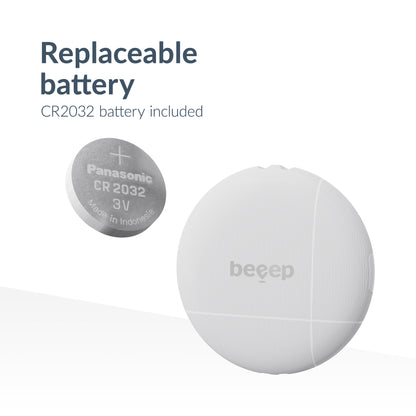 Beeep Betag Find My Tracker White & Keychain White - 3 Pack