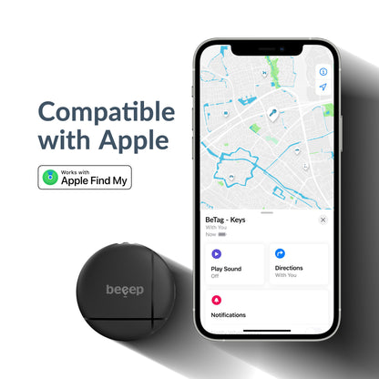 Beeep Betag Find My Tracker Black & Bicycle Bell