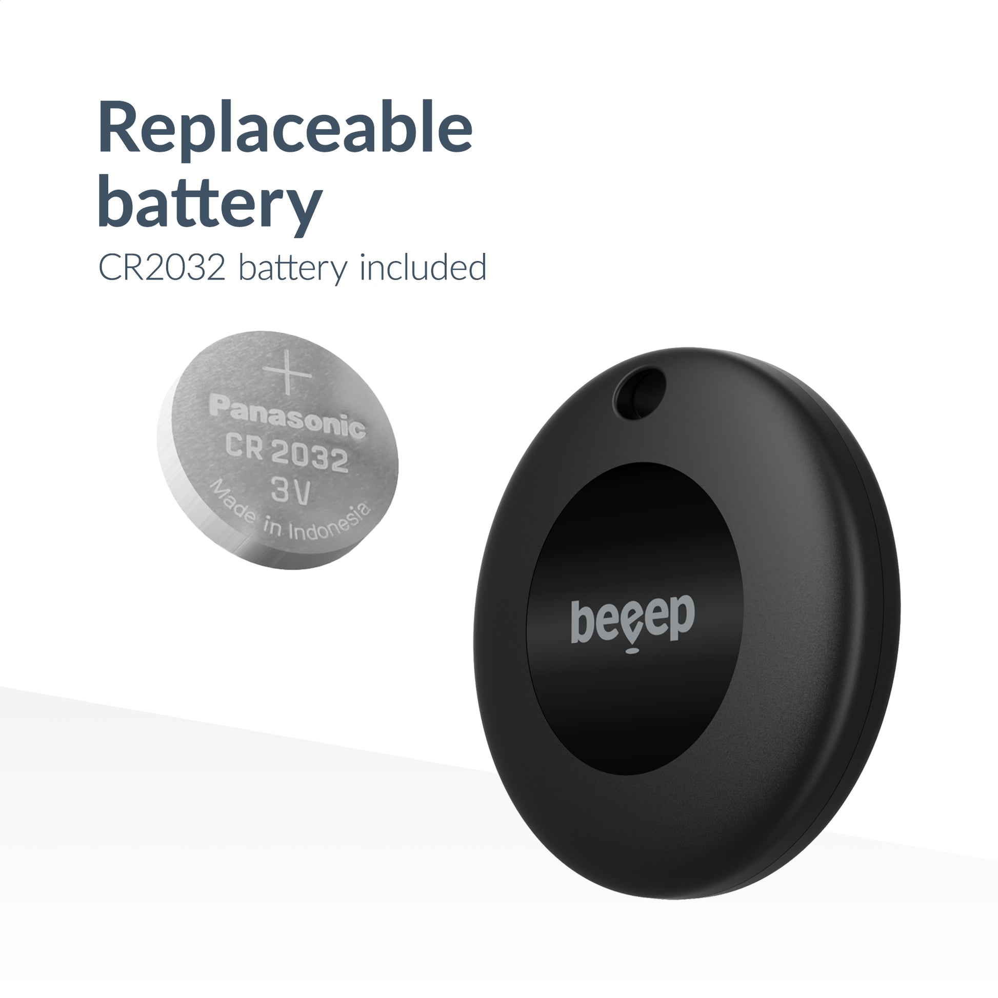 Beeep Betag Android Tracker Black & Keychain Black - 1 Pack