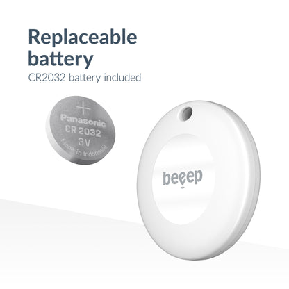 Beeep Betag Android Tracker White & Keychain White - 1 Pack
