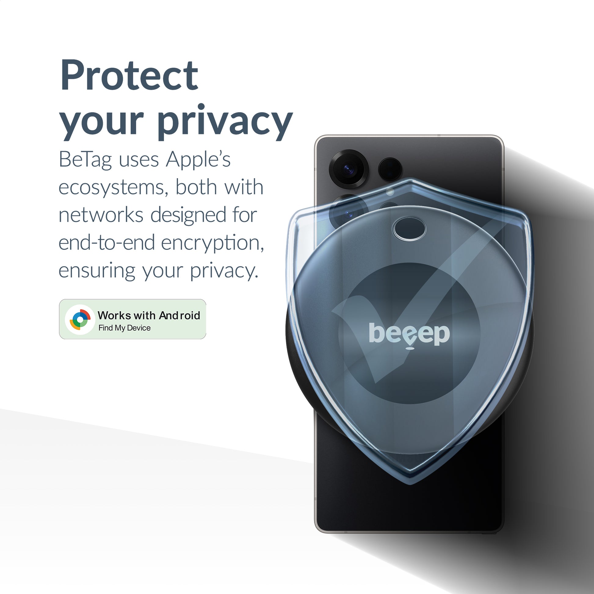 Beeep Betag Android Tracker Black & Keychain Black - 3 Pack