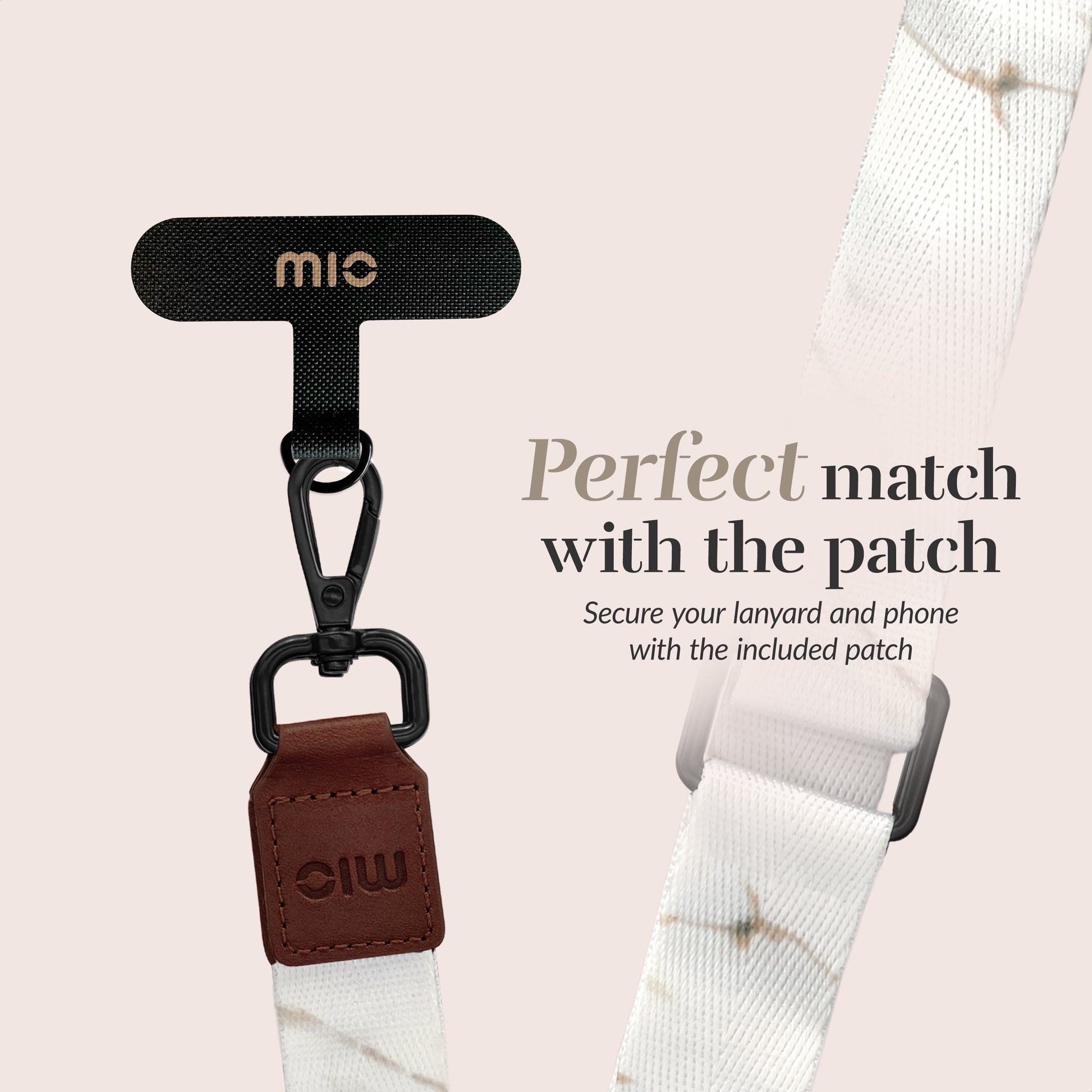 Mio By Mobilize Mio Lanyard White Marble